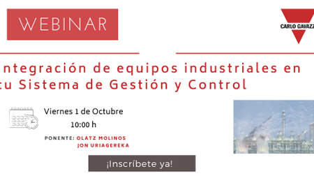 Nuevo Webinar Carlo Gavazzi: Integración de equipos industriales en tu sistema de gestión y control